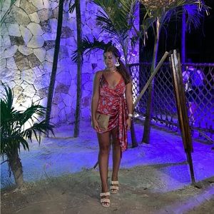 Lovers and Friends Kamala Mini Dress in Red and Purple from revolve